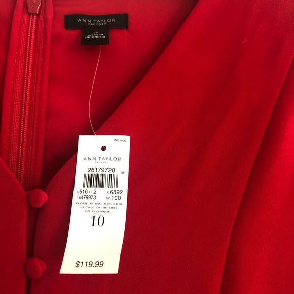 NWT Red Ann Taylor Dress - Picture 4 of 7
